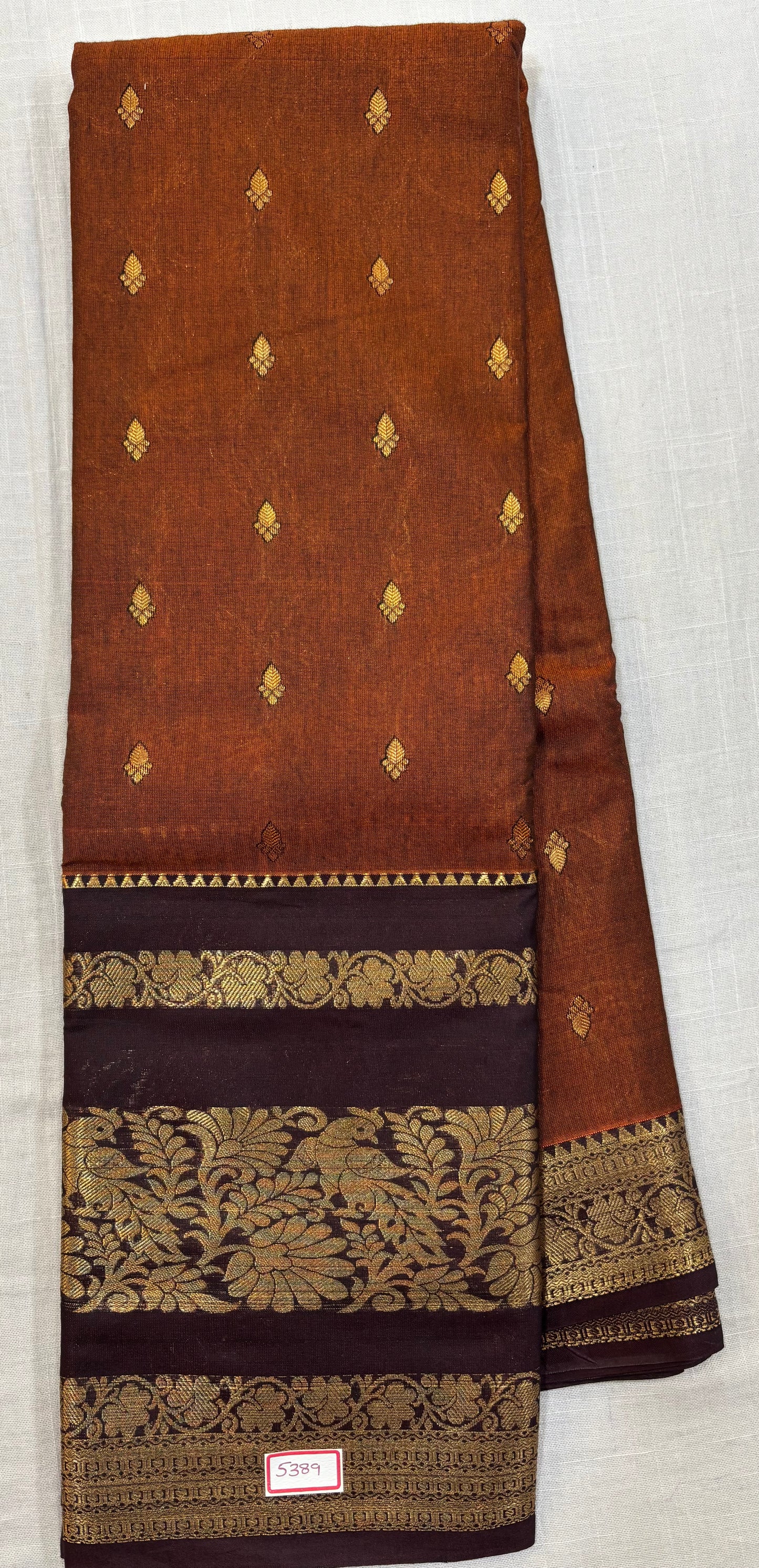 Rust Orange Saree