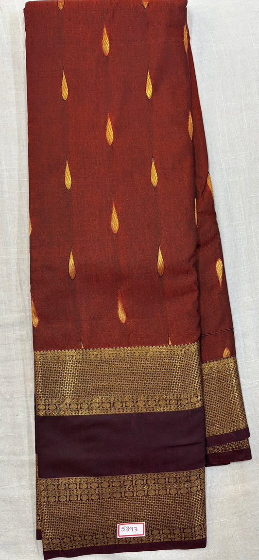 Rust Orange Saree