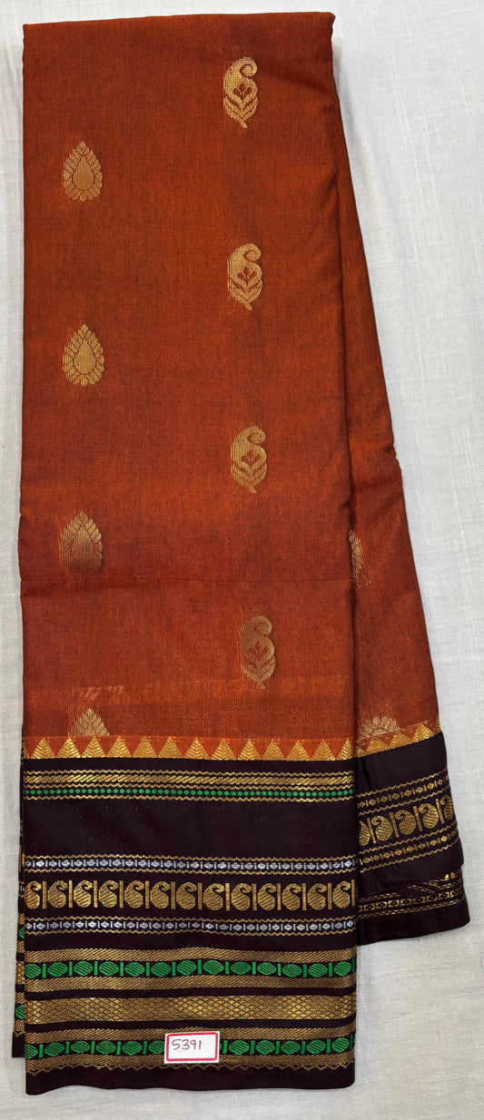 Rust Orange Saree