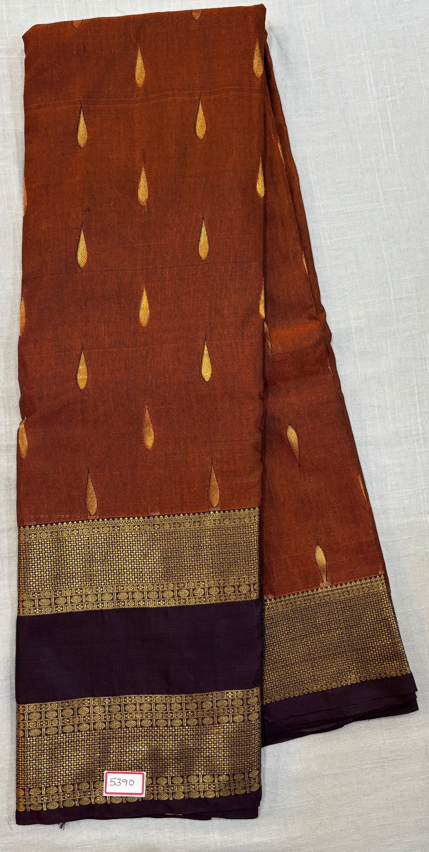 Rust Orange Saree