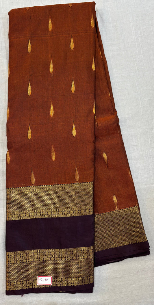 Rust Orange Saree