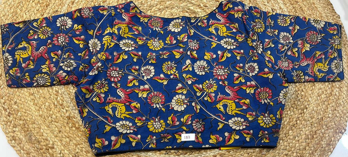 Kalamkari ReadyMade High Neck Blouse