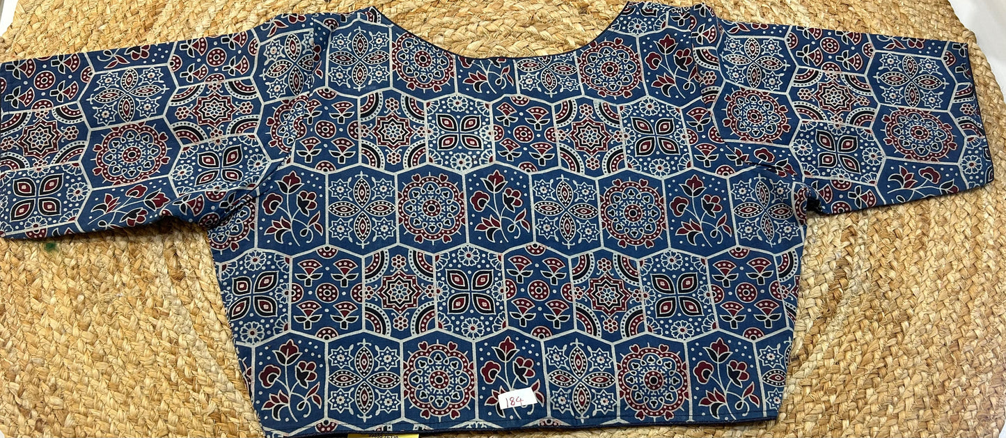 Kalamkari ReadyMade High Neck Blouse