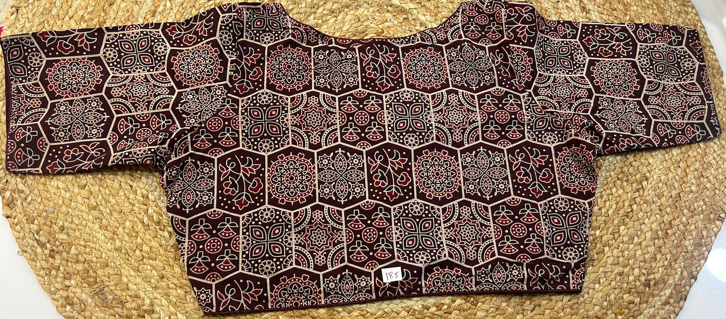 Kalamkari ReadyMade High Neck Blouse