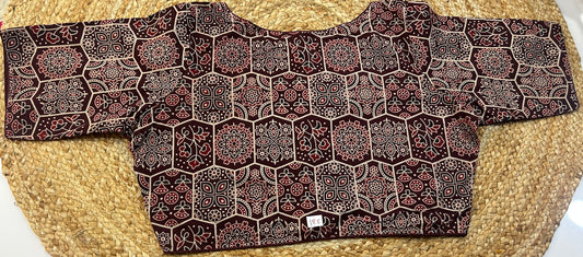 Kalamkari ReadyMade High Neck Blouse