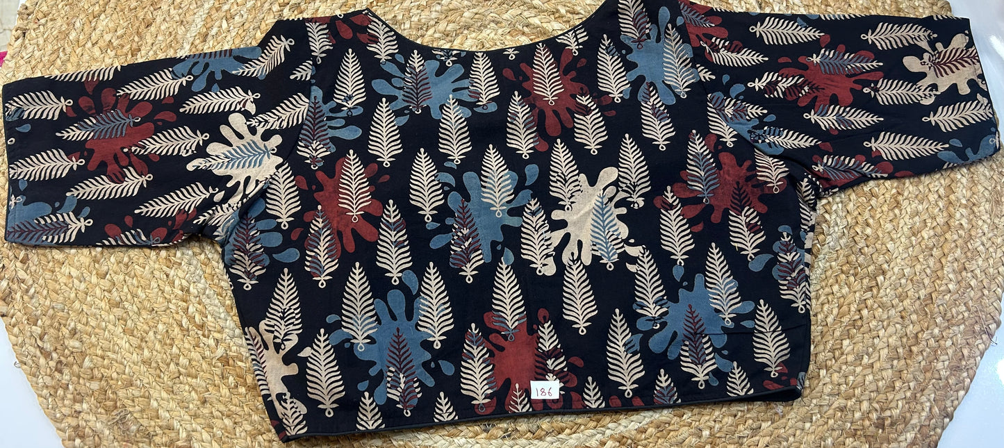 Kalamkari ReadyMade High Neck Blouse