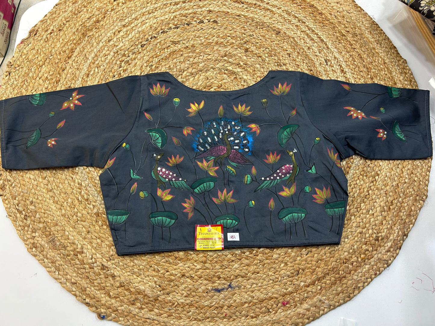 Kalamkari ReadyMade High Neck Blouse
