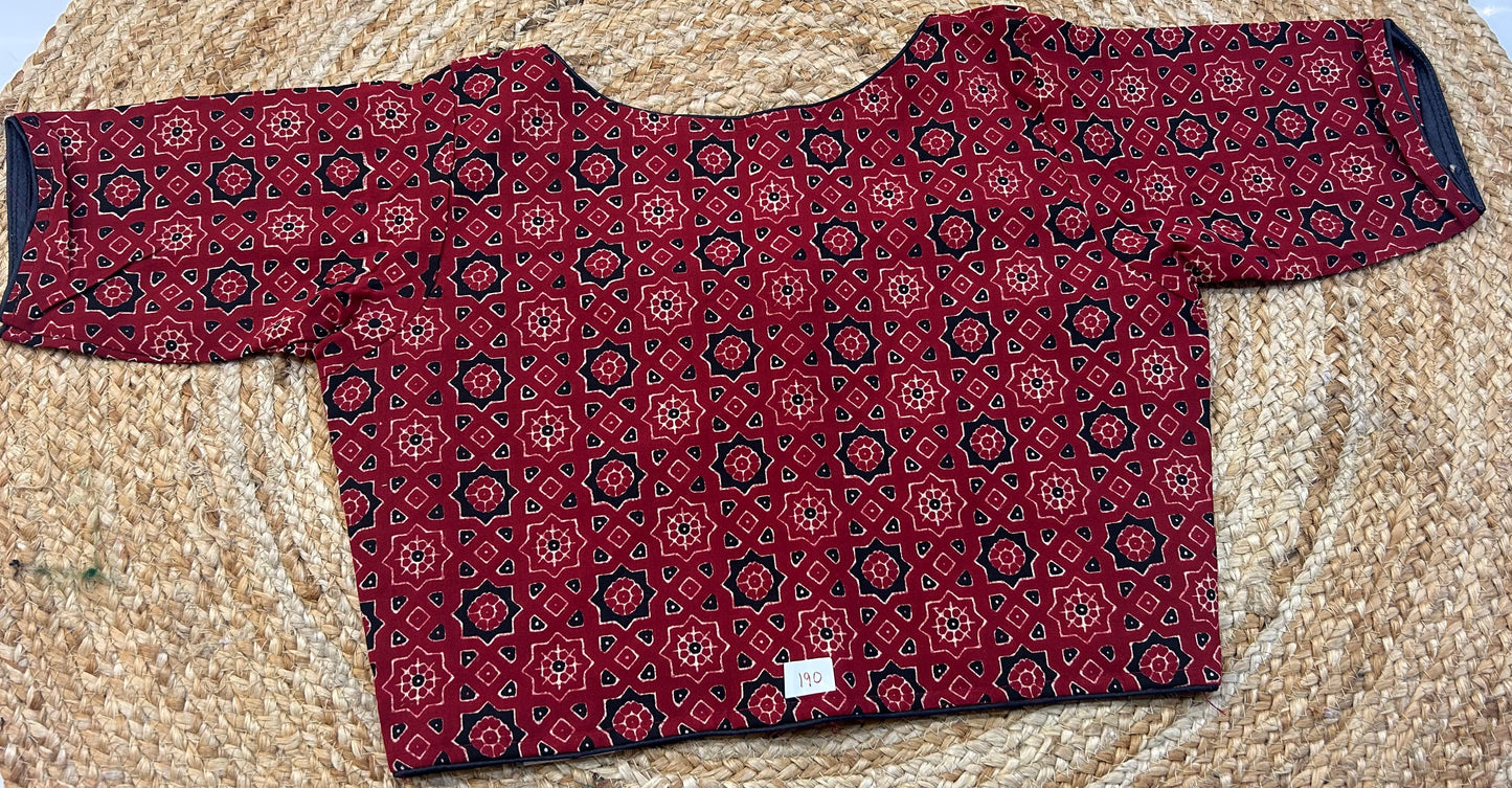 Kalamkari ReadyMade High Neck Blouse