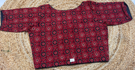 Kalamkari ReadyMade High Neck Blouse