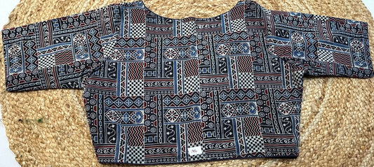 Kalamkari ReadyMade High Neck Blouse