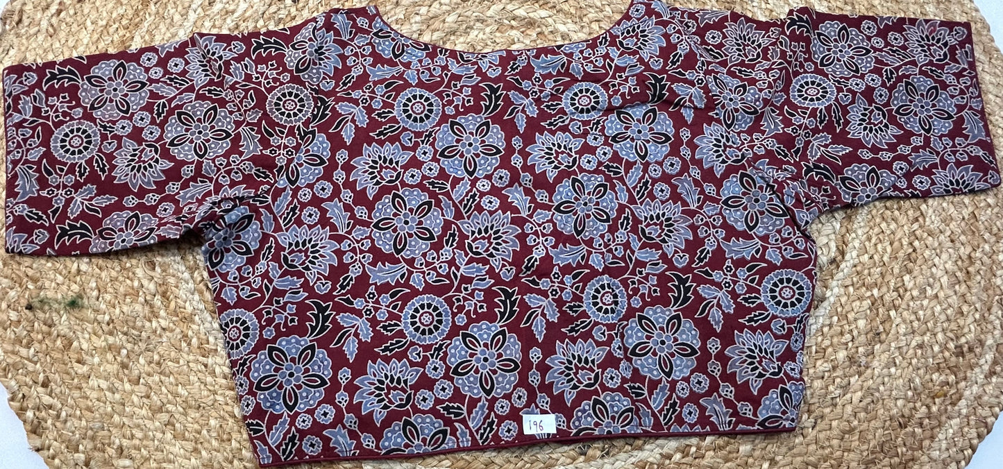 Kalamkari ReadyMade High Neck Blouse
