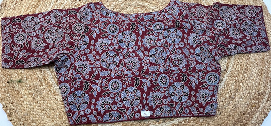 Kalamkari ReadyMade High Neck Blouse