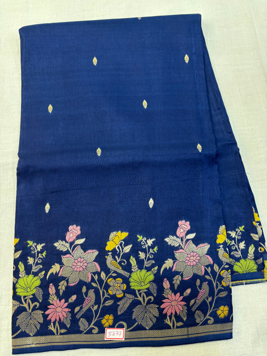 Russian Crepe Meenakari saree
