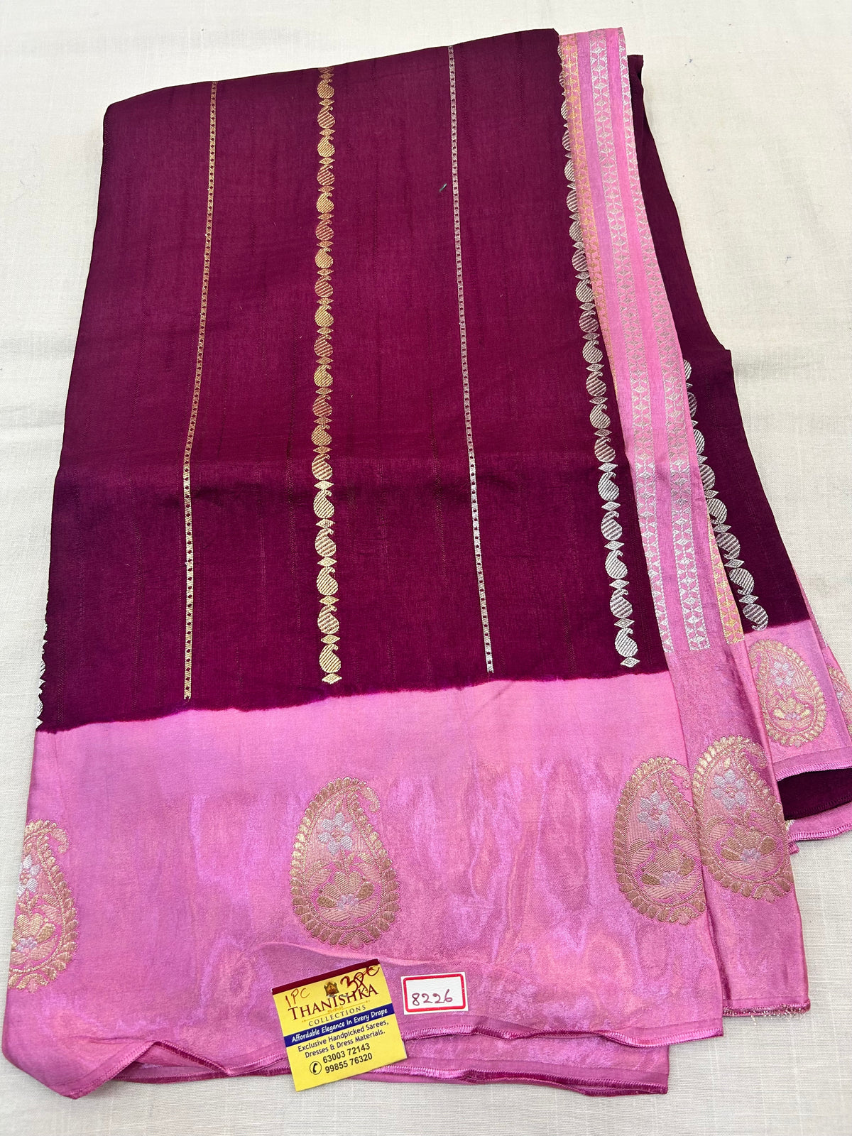 Banaras HO satin Border saree
