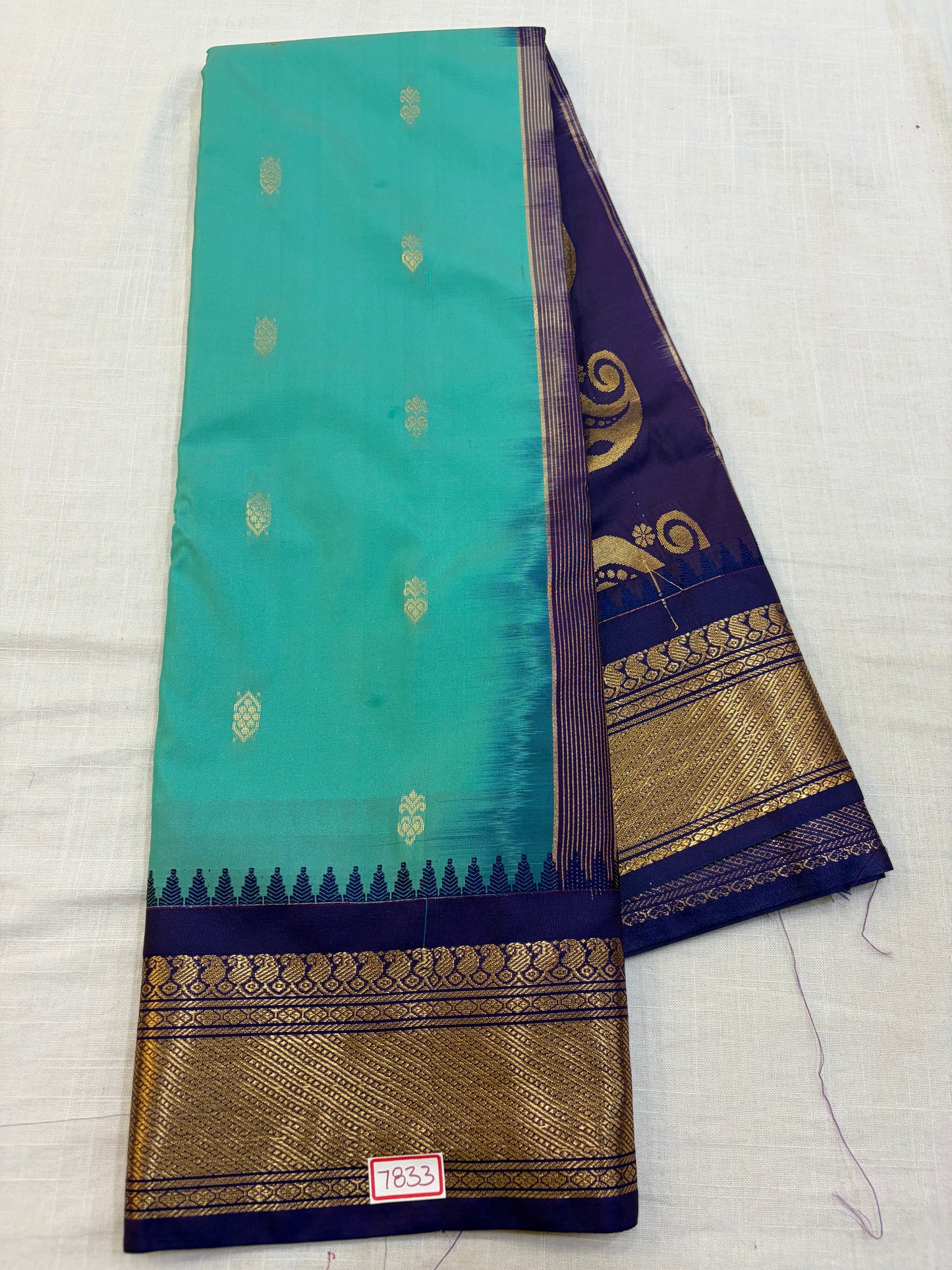 Semi Gadwal Silk Small Border