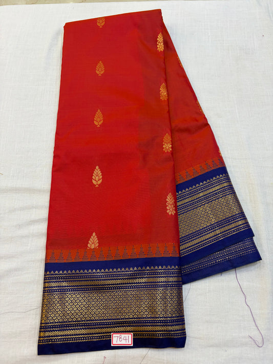 Semi Gadwal Silk Small Border