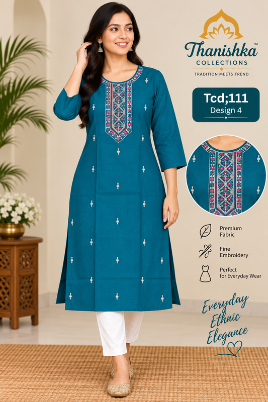 Vatican Silk Embroidery Kurts