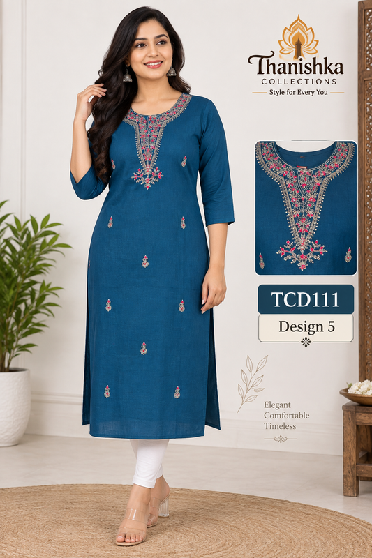 Vatican Silk Embroidery Kurts