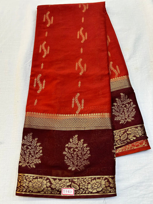Mysore Crape Gap border saree