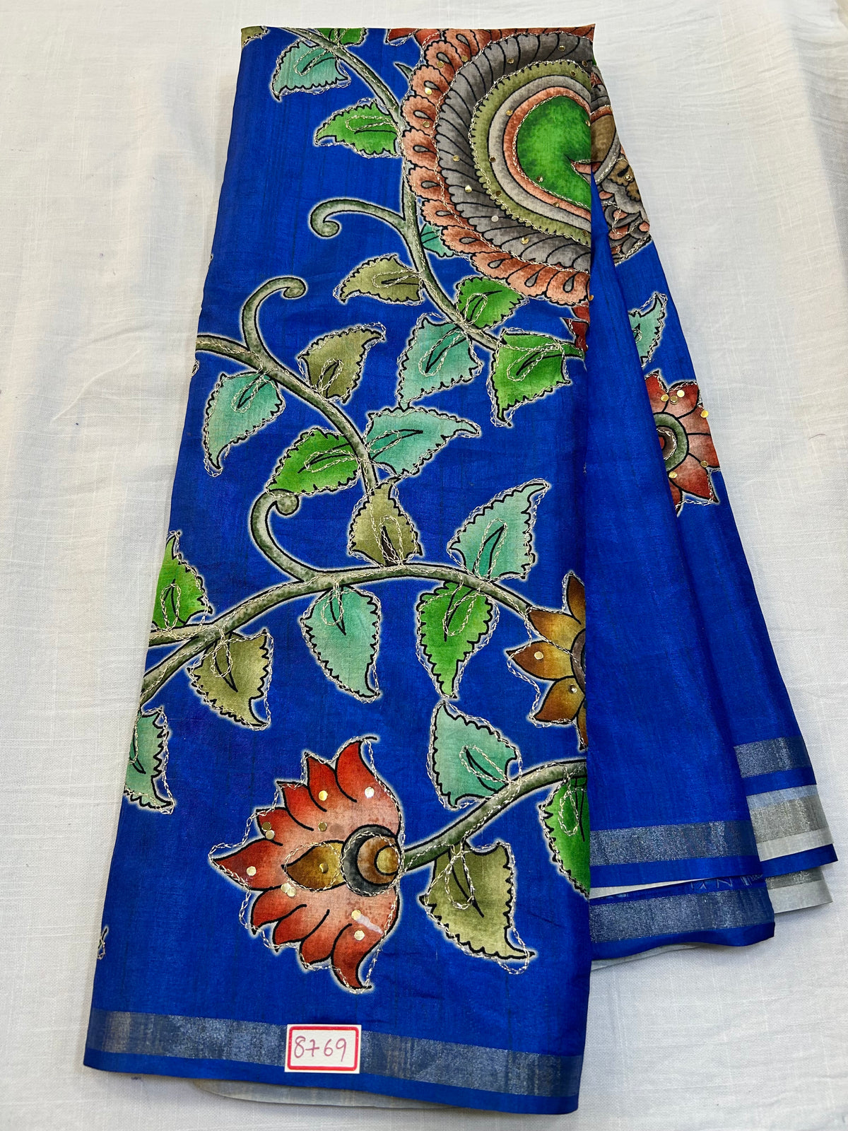 Tussar Silk Embroidery Saree