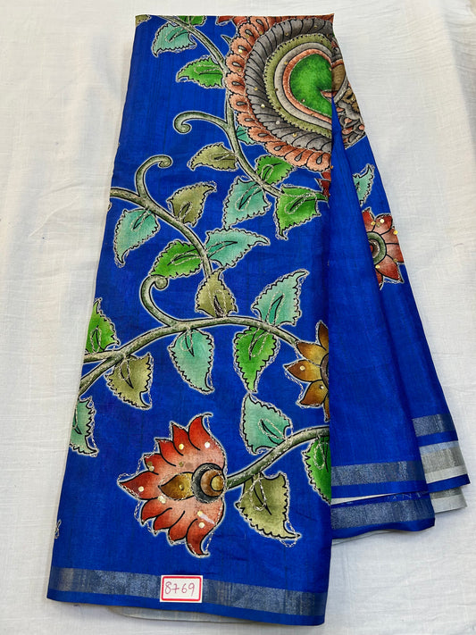 Tussar Silk Embroidery Saree
