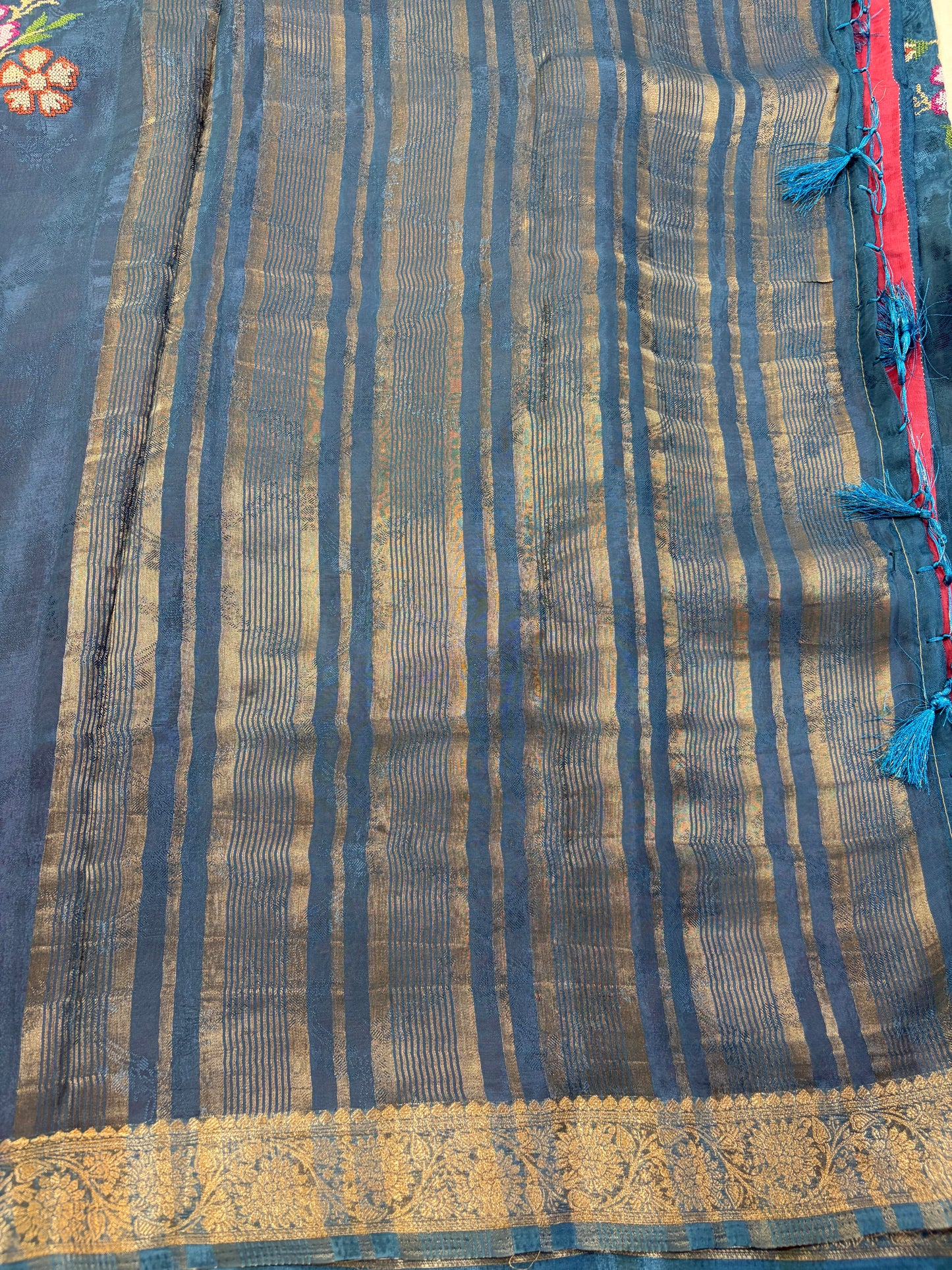 HO Satin Pattitpoint Embroidery Sarees