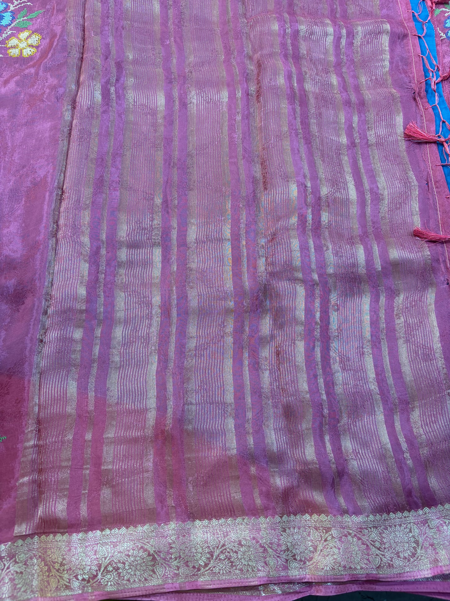 HO Satin Pattitpoint Embroidery Sarees