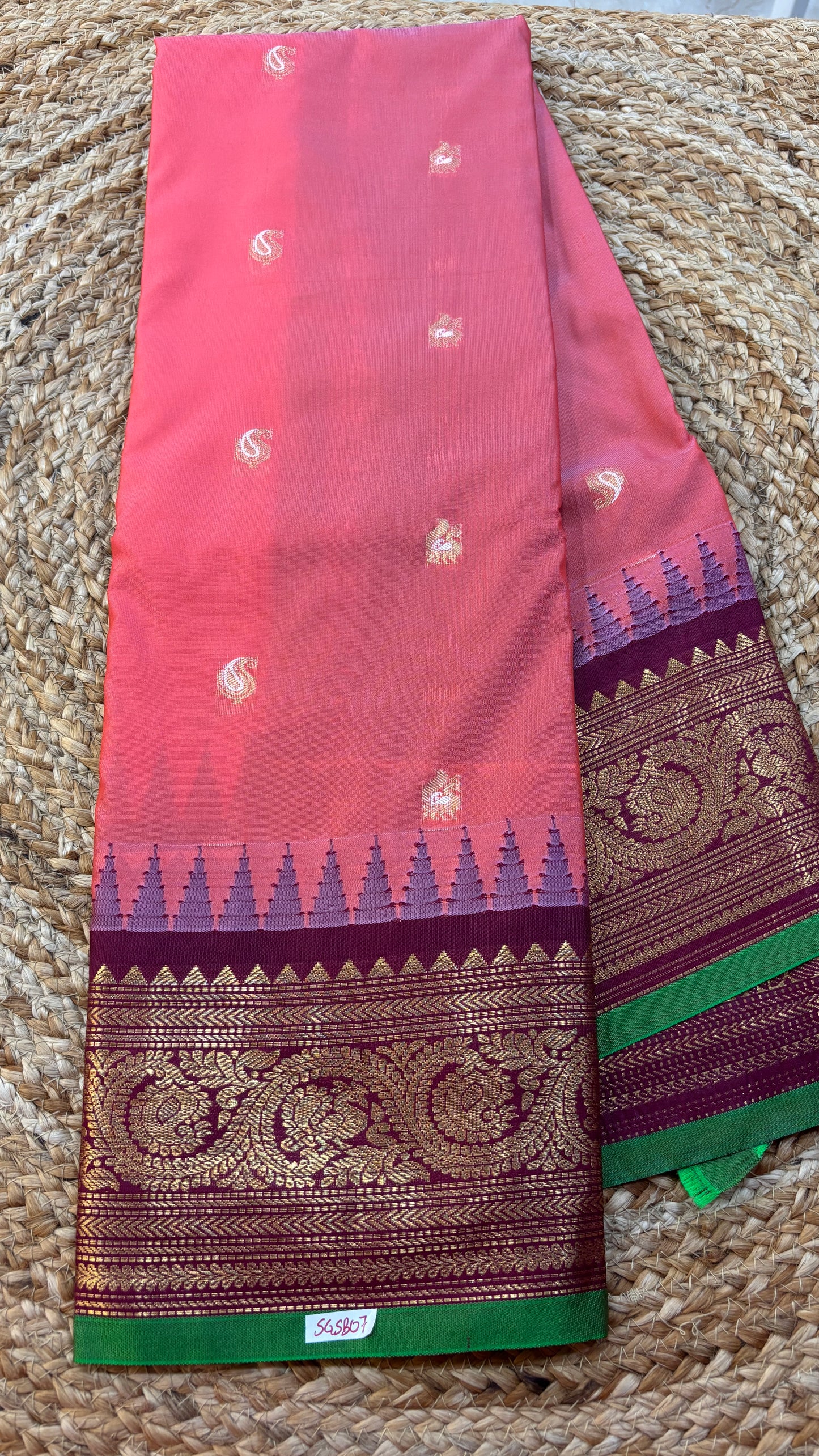 Semi Gadwal Silk Saree