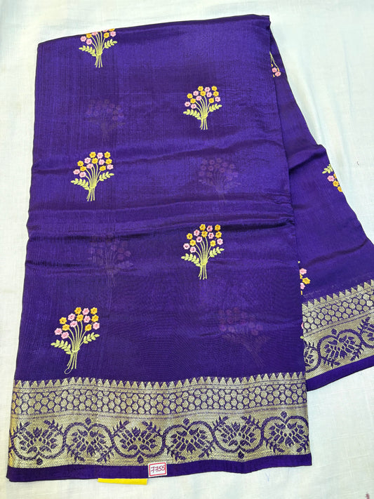 Dupian Silk Saree with Embroidery