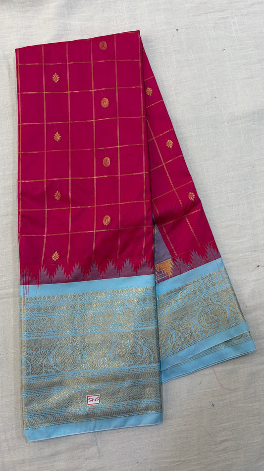 Semi Gadwal Silk Saree