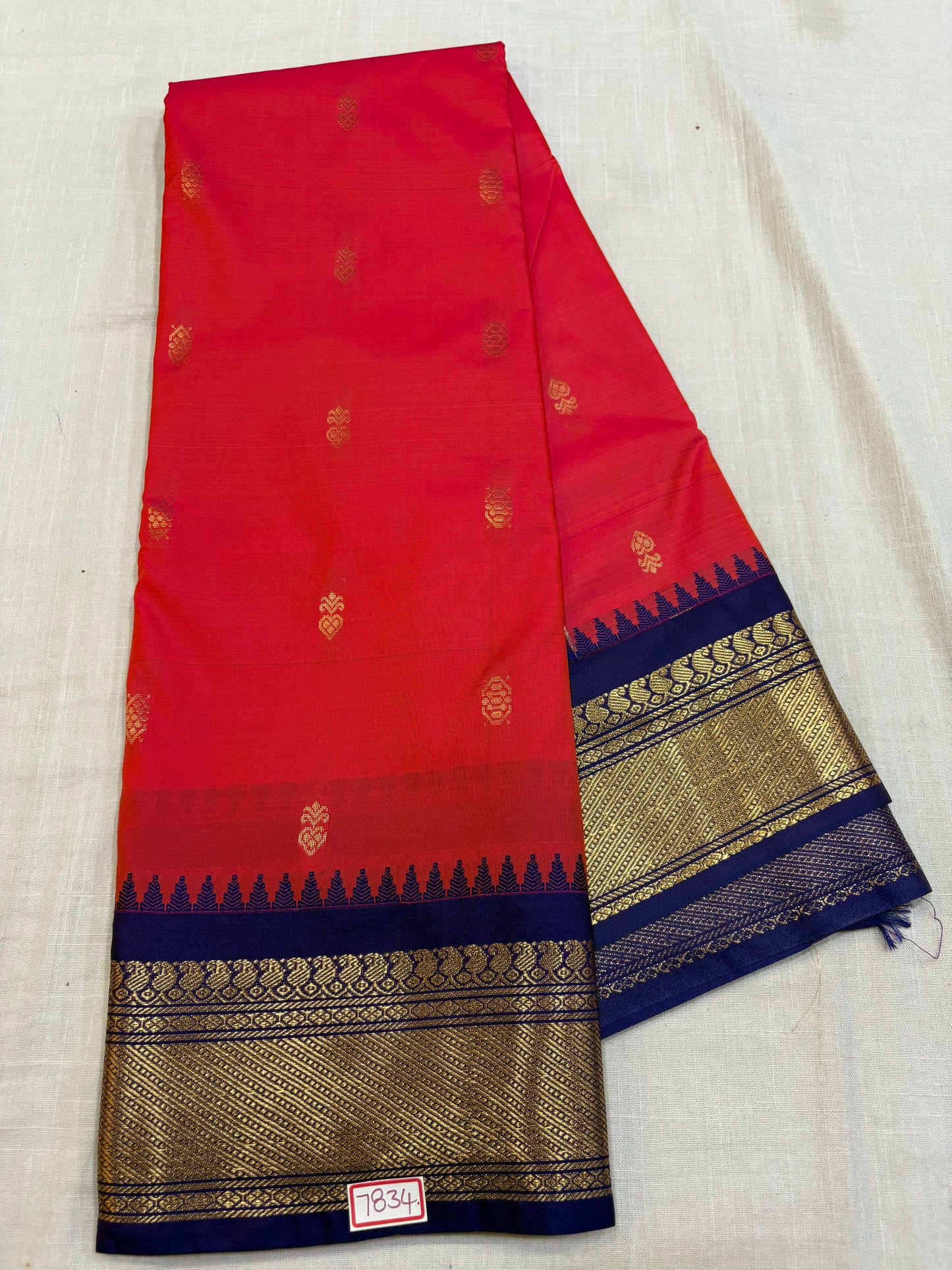 Semi Gadwal Silk Small Border