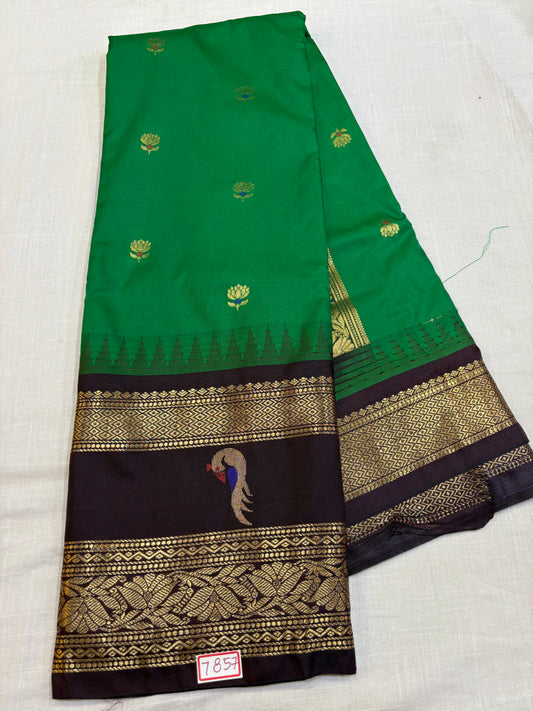Semi Gadwal Silk Muniya Design Border