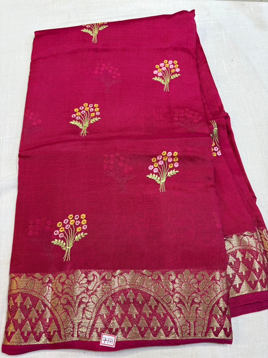 Dupian Silk Saree with Embroidery
