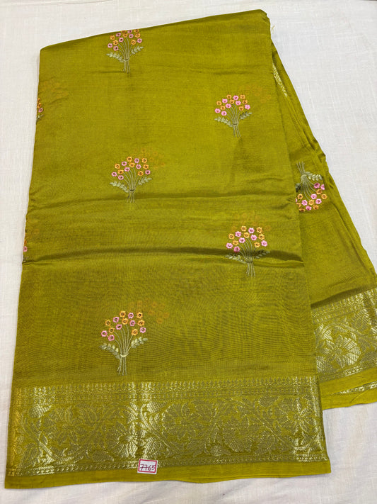 Dupian Silk Saree with Embroidery