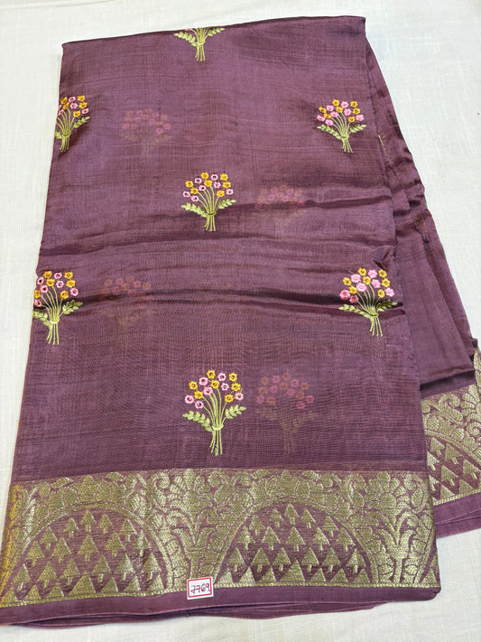Dupian Silk Saree with Embroidery