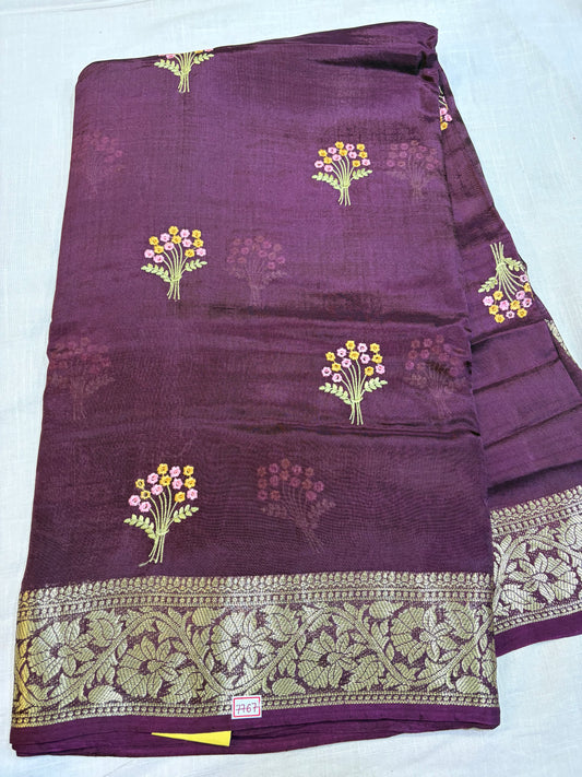 Dupian Silk Saree with Embroidery