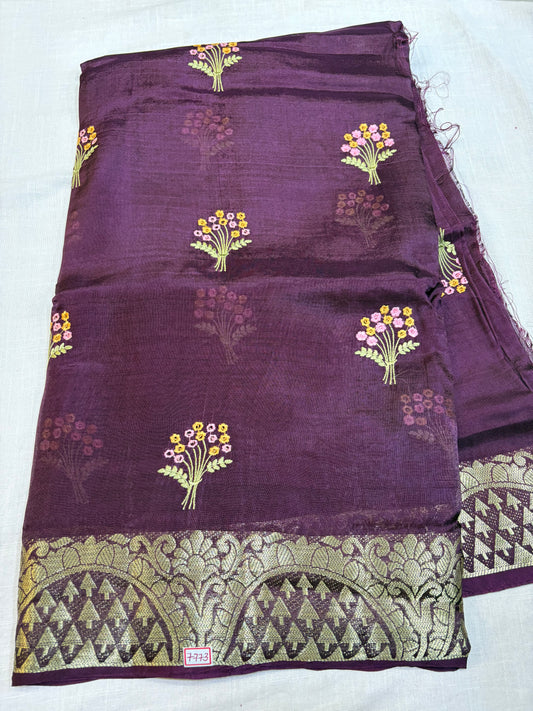 Dupian Silk Saree with Embroidery