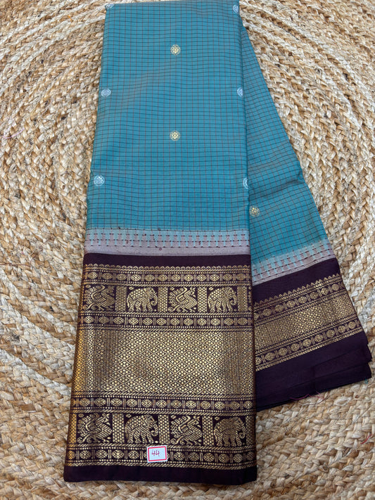 Semi Gadwal Checks Saree