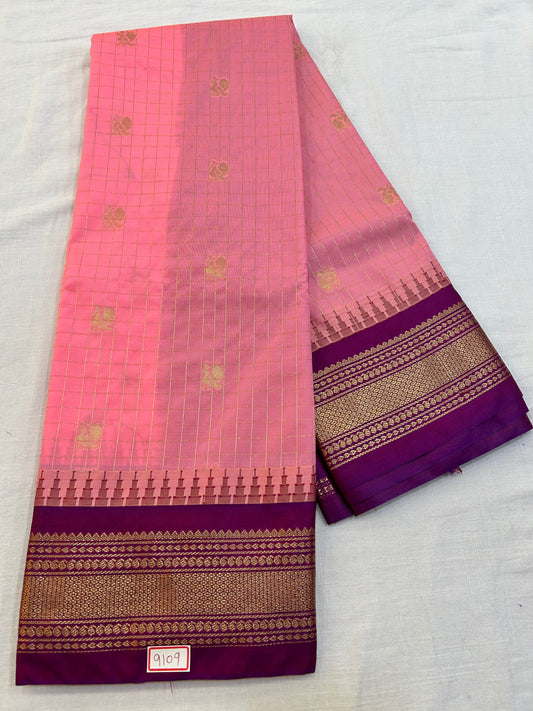 Semi Gadwal Checks Saree