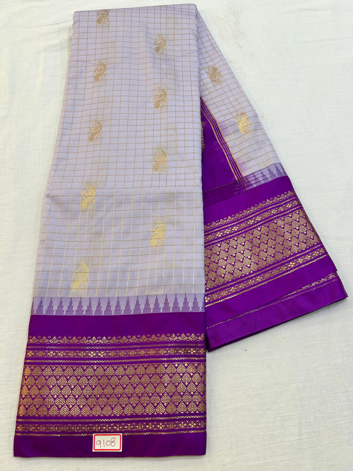 Semi Gadwal Checks Saree