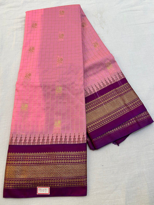 Semi Gadwal Checks Saree