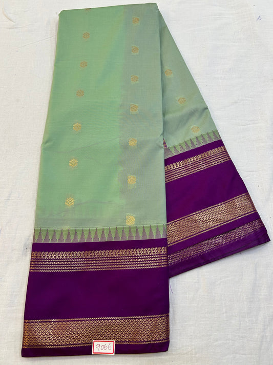 Semi Gadwal Gap border Saree