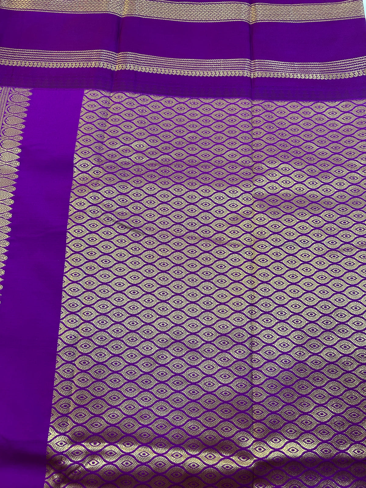 Semi gadwal gap border Saree