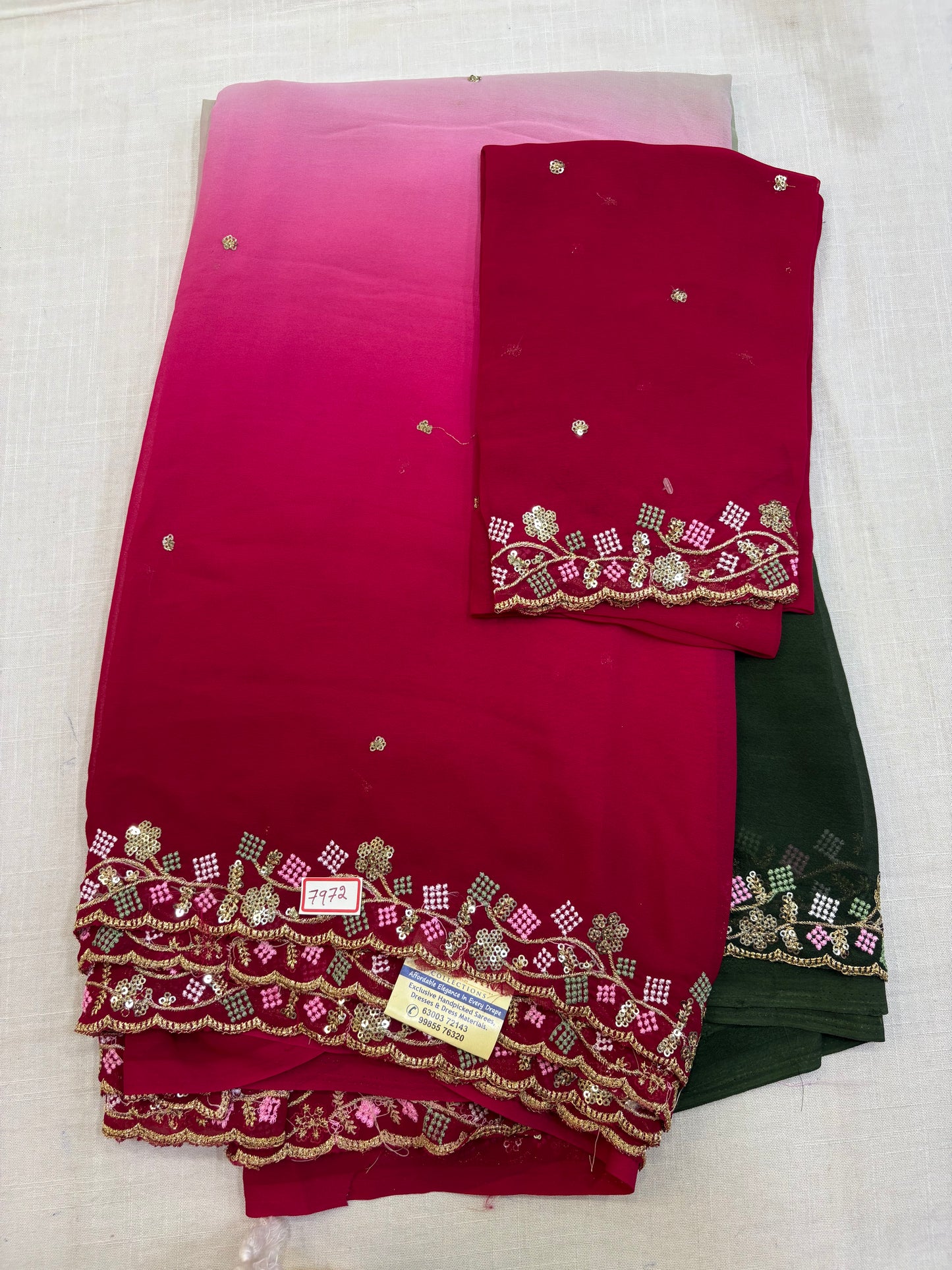 Cut Work Saree