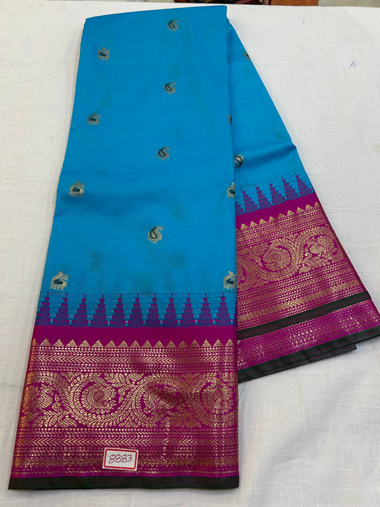 Semi Gadwal Silk Small Border Saree