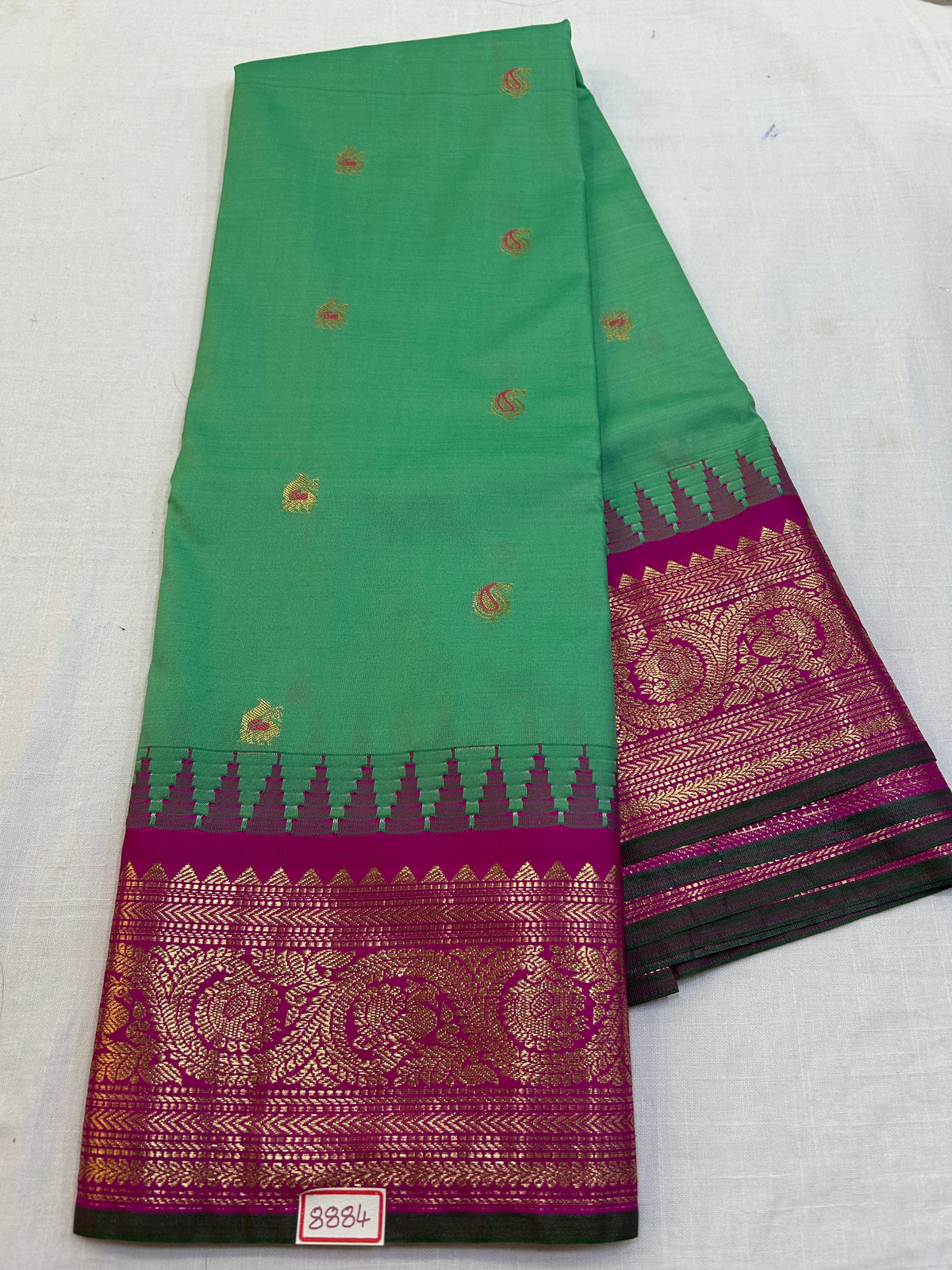 Semi Gadwal Silk Small Border Saree