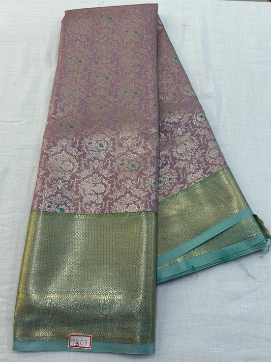 Semi Kanchi Tissue Pattu Saree - Pencil Work