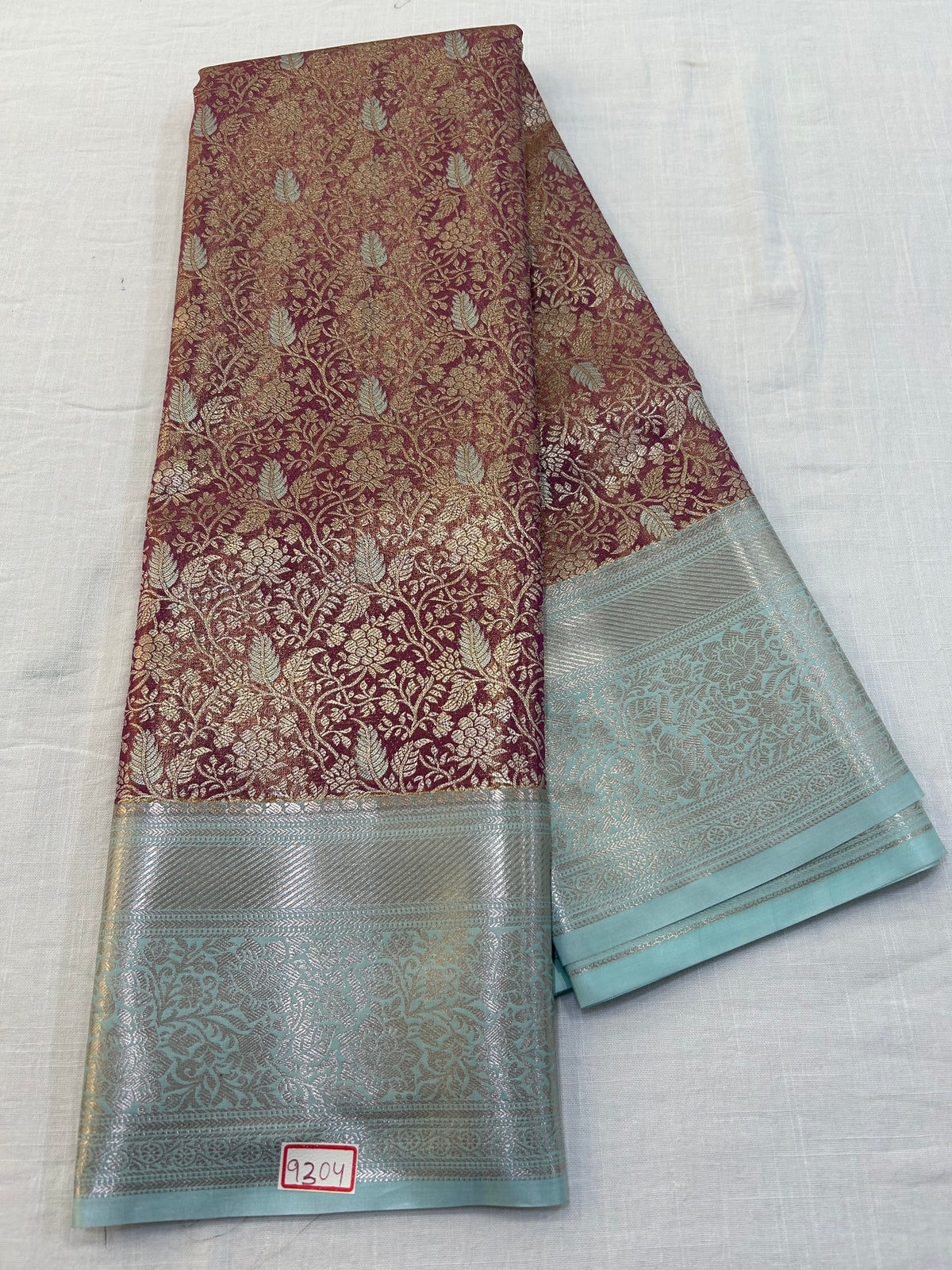 Semi Kanchi Tissue Pattu Saree - Pencil Work