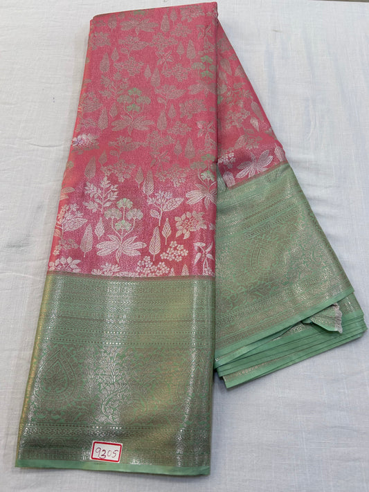 Semi Kanchi Tissue Pattu Saree - Pencil Work