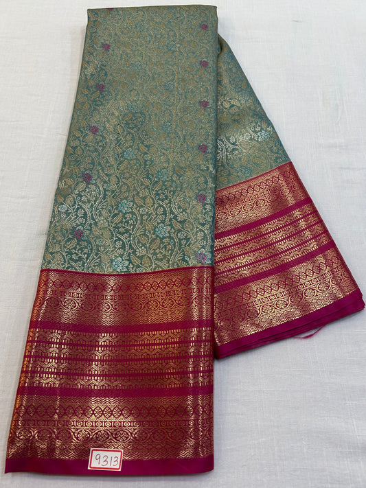 Semi Kanchi Tissue Pattu Saree - Pencil Work